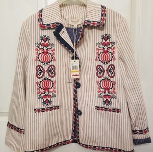 NWT Max Studio London embroidered jacket size S